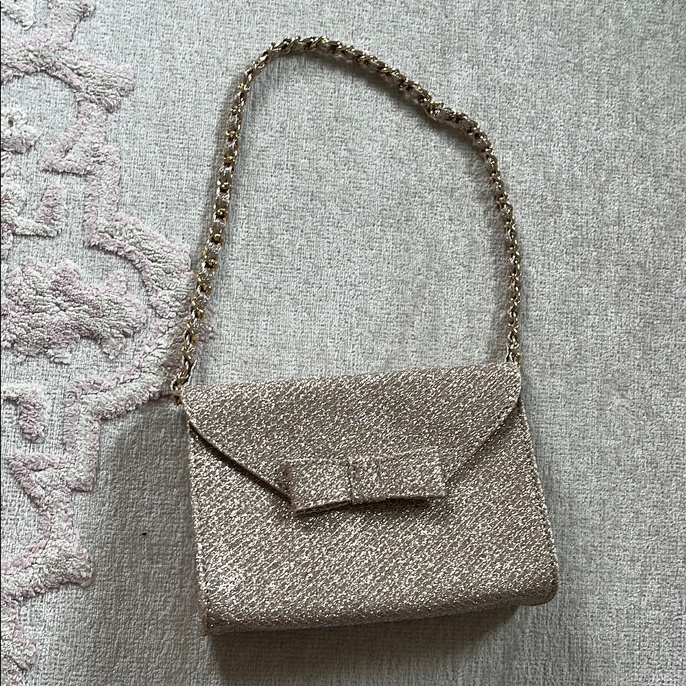 Janie and Jack Gold Sparkle Clutch Bag